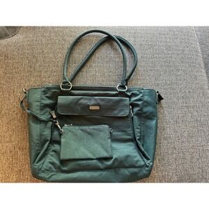 Baggallini‎ everyday tote Bag Dark Green Nylon Shouldler bag see description EUC
